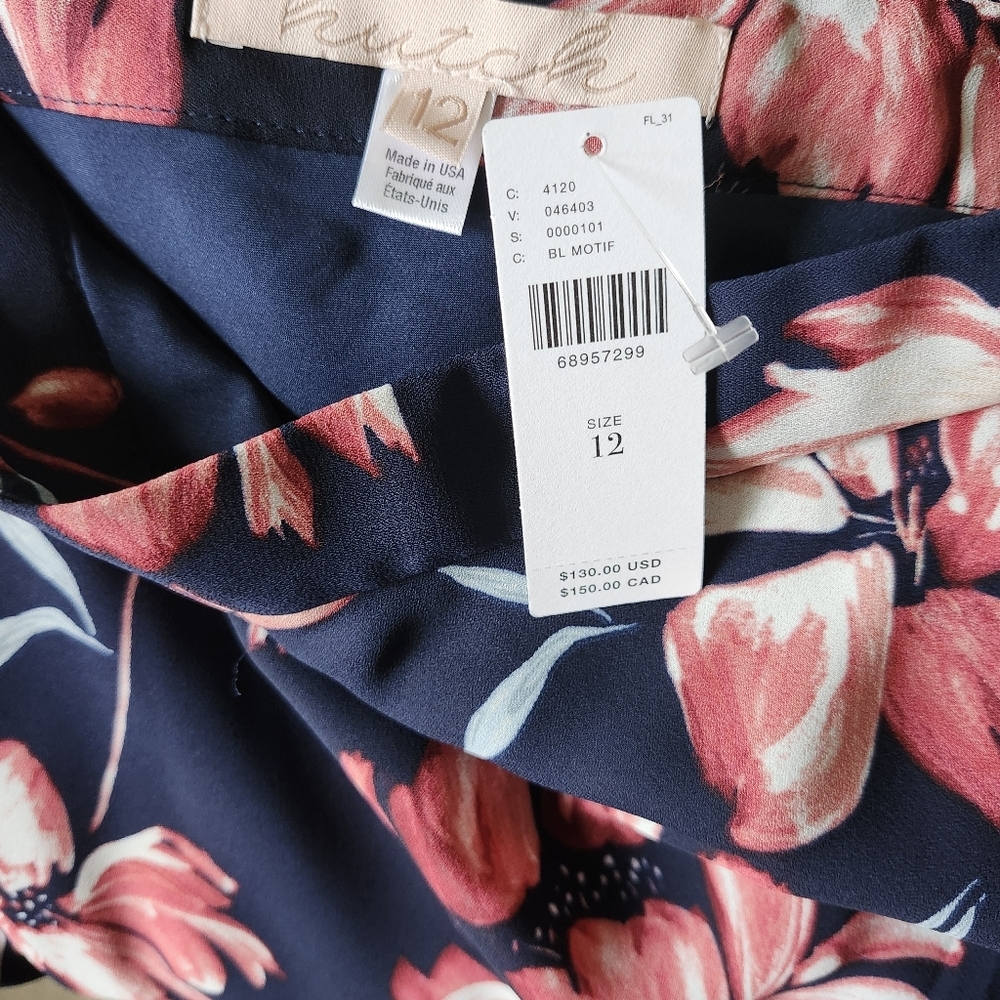 NEW Anthropologie Hutch Floral Midi Skirt Size 12 Romantic Feminine Flowy Chic - Picture 8 of 11